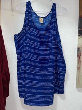 Blue Striped Tank Top - Women